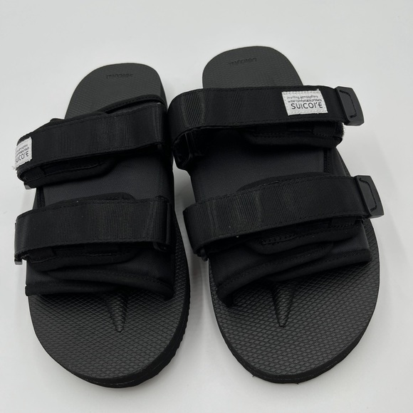 Suicoke Moto-Cab Nylon Slide Sandals - Black - Picture 3 of 8